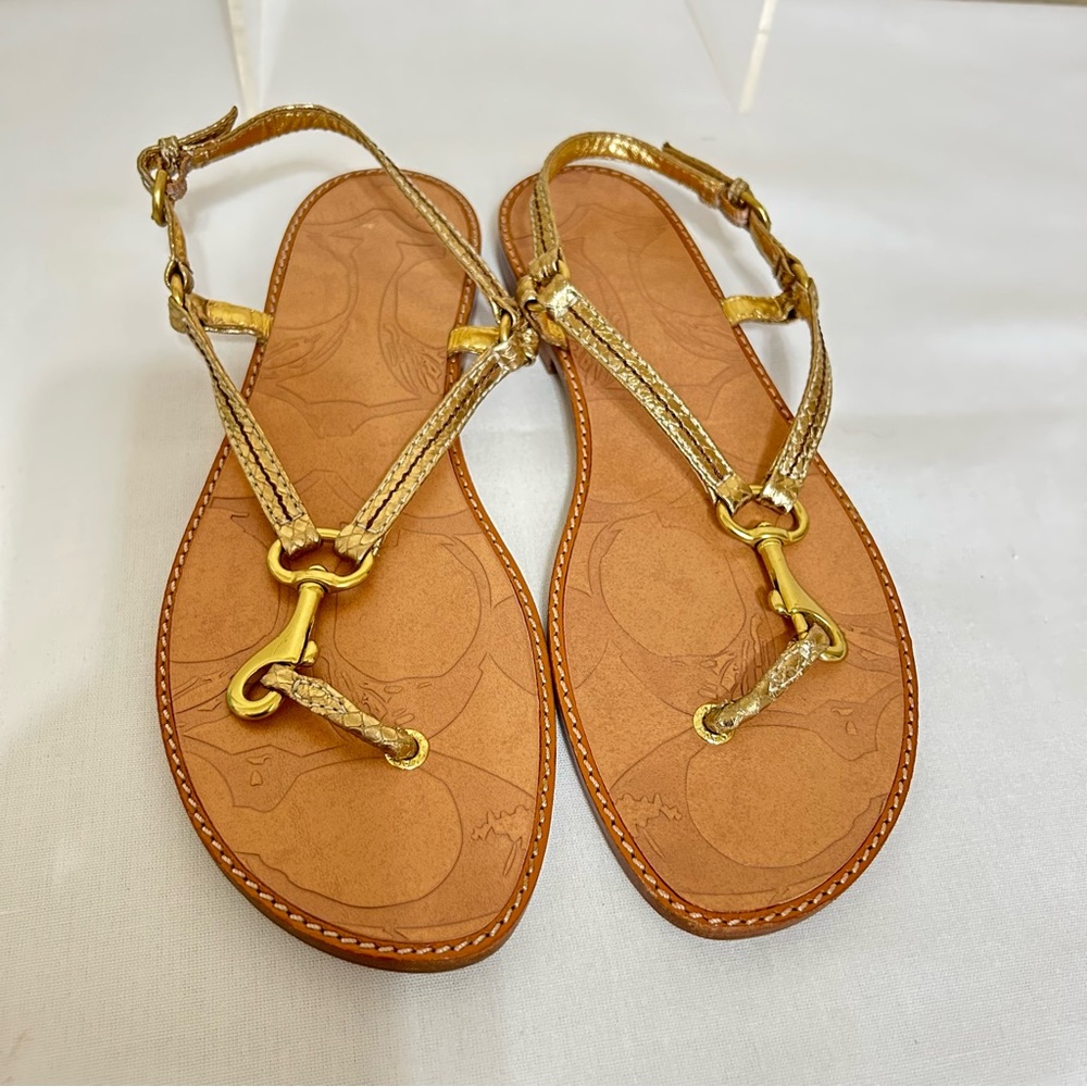 Coach Gold Braided Women's Sandals